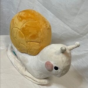 Plush Snail Toy - White and Orange  Bellzi